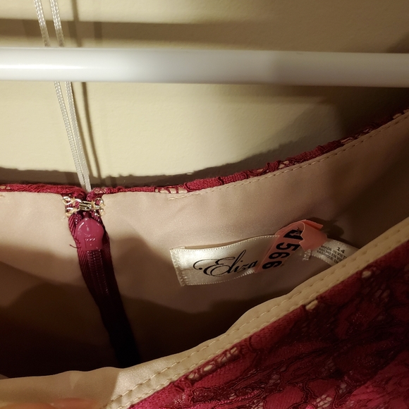 Eliza J. Magenta Lace Dress - Picture 6 of 7